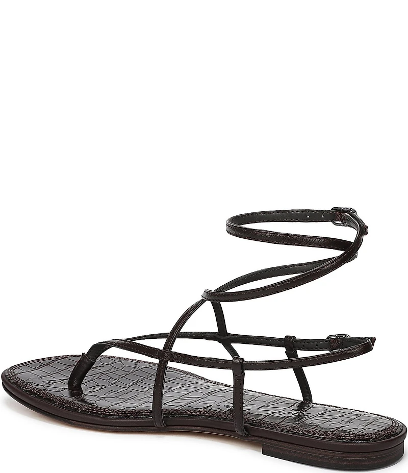 Sam Edelman Clarra Leather Strappy Flat Sandals