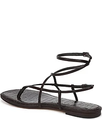 Sam Edelman Clarra Leather Strappy Flat Sandals