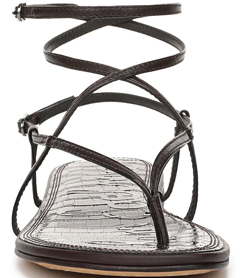 Sam Edelman Clarra Leather Strappy Flat Sandals