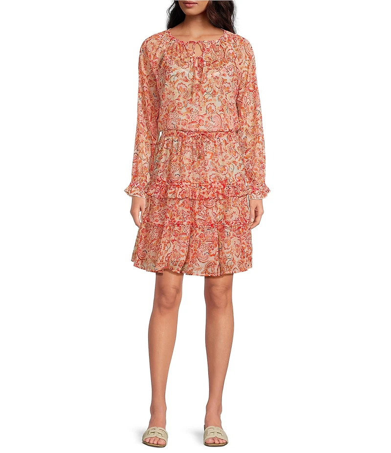 Sam Edelman Coordinating Kelsie Split V-Neck Long Sleeve Blouse