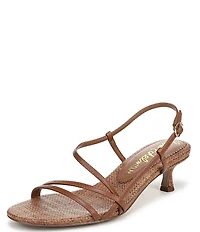 Sam Edelman Cora Leather Woven Strappy Ankle Strap Dress Sandals