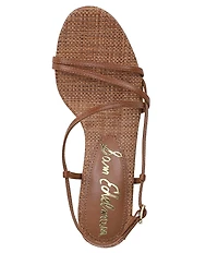 Sam Edelman Cora Leather Woven Strappy Ankle Strap Dress Sandals
