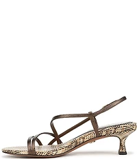 Sam Edelman Cora Metallic Leather Woven Strappy Ankle Strap Dress Sandals