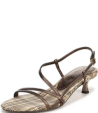 Sam Edelman Cora Metallic Leather Woven Strappy Ankle Strap Dress Sandals