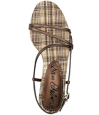 Sam Edelman Cora Metallic Leather Woven Strappy Ankle Strap Dress Sandals