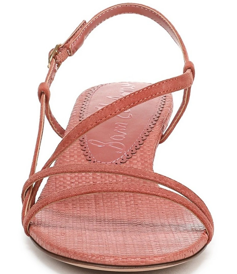 Sam Edelman Cora Suede Woven Strappy Ankle Strap Dress Sandals