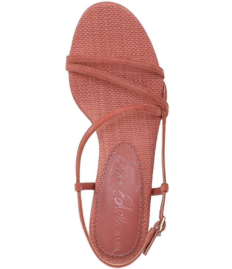 Sam Edelman Cora Suede Woven Strappy Ankle Strap Dress Sandals
