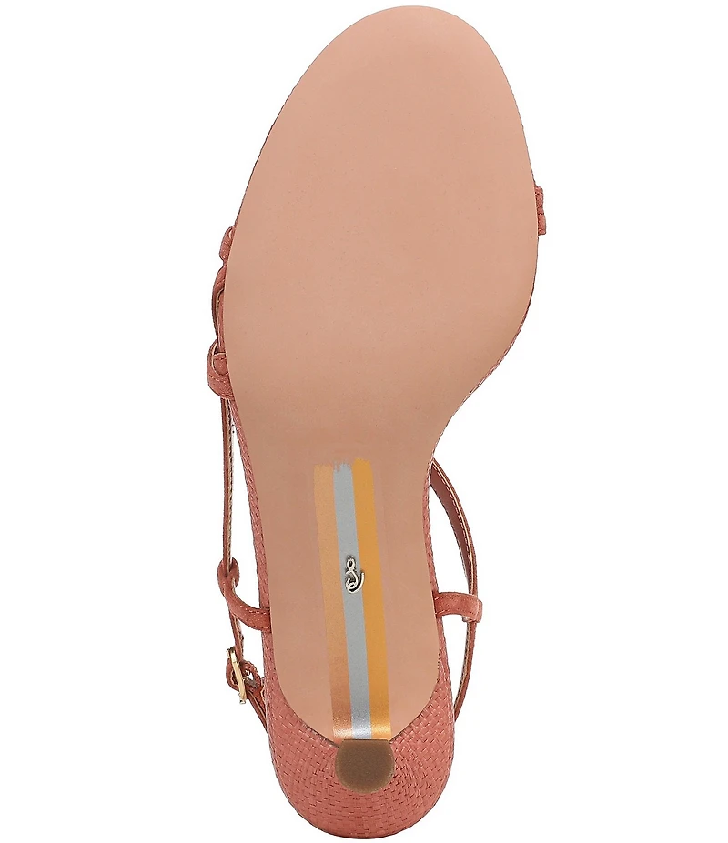 Sam Edelman Cora Suede Woven Strappy Ankle Strap Dress Sandals