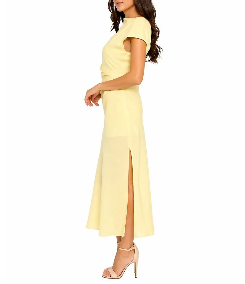 Sam Edelman Cowl Neck Sheath Maxi Dress