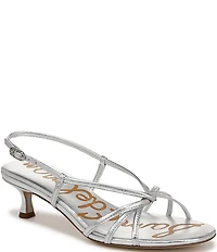 Sam Edelman Cressa Leather Strappy Slingback Dress Sandals