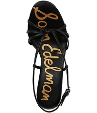 Sam Edelman Cressa Leather Strappy Slingback Dress Sandals