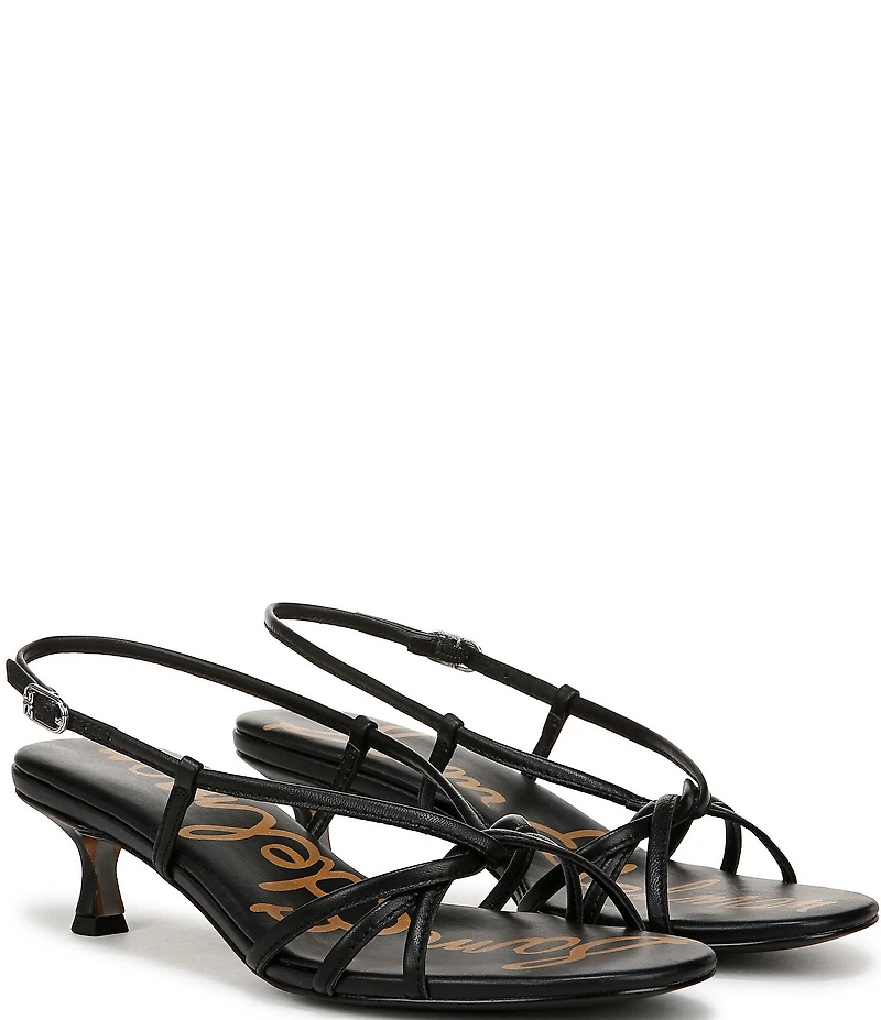 Sam Edelman Cressa Leather Strappy Slingback Dress Sandals