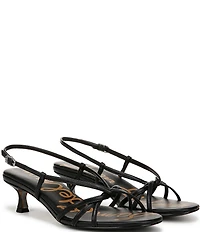 Sam Edelman Cressa Leather Strappy Slingback Dress Sandals