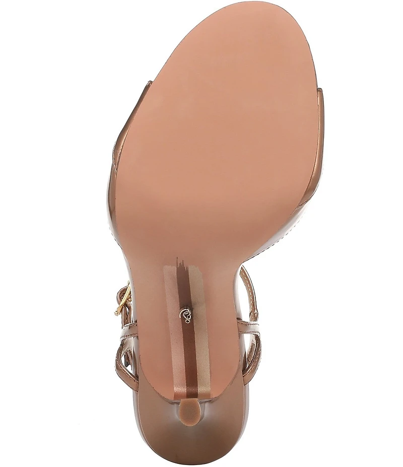 Sam Edelman Cressida Metallic Patent Ankle Strap Dress Sandals