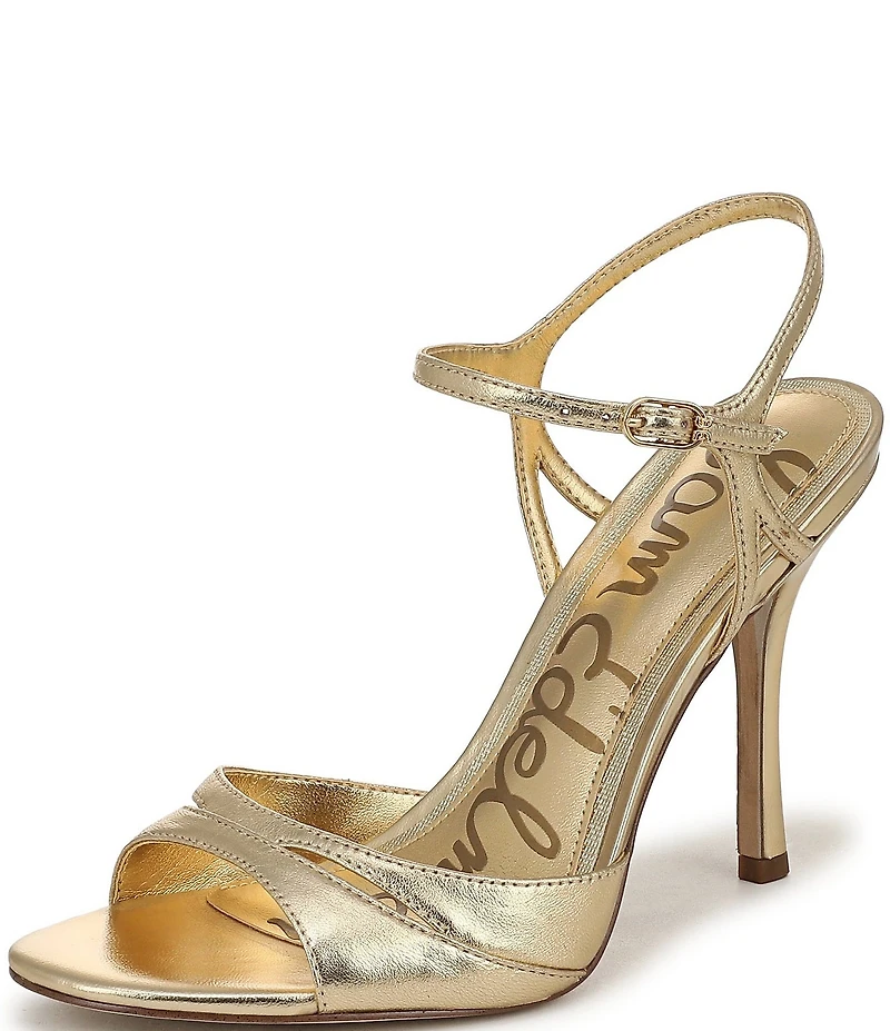 Sam Edelman Cressida Metallic Leather Ankle Strap Dress Sandals