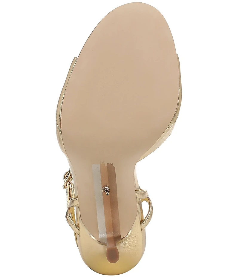 Sam Edelman Cressida Metallic Leather Ankle Strap Dress Sandals
