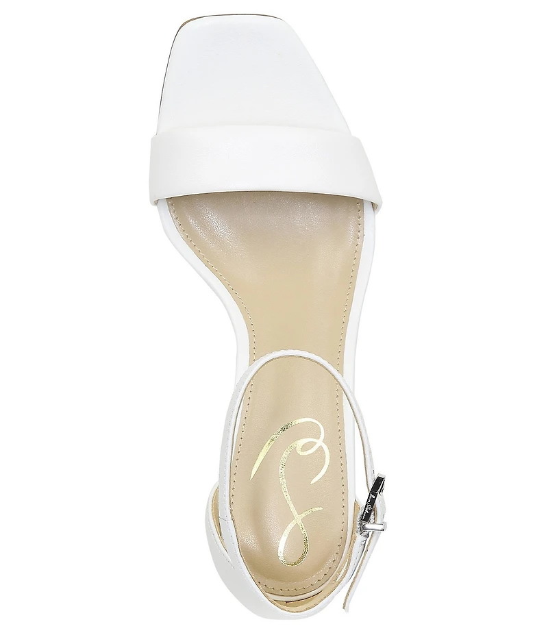 Sam Edelman Daniella Leather Ankle Strap Square Toe Dress Sandals