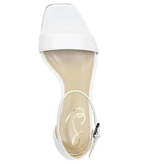 Sam Edelman Daniella Leather Ankle Strap Square Toe Dress Sandals