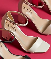 Sam Edelman Daniella Leather Ankle Strap Square Toe Dress Sandals