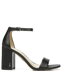 Sam Edelman Daniella Leather Ankle Strap Square Toe Dress Sandals