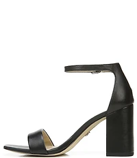Sam Edelman Daniella Leather Ankle Strap Square Toe Dress Sandals