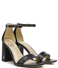 Sam Edelman Daniella Leather Ankle Strap Square Toe Dress Sandals