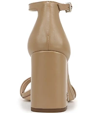Sam Edelman Daniella Leather Ankle Strap Square Toe Dress Sandals