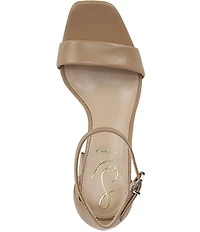 Sam Edelman Daniella Leather Ankle Strap Square Toe Dress Sandals