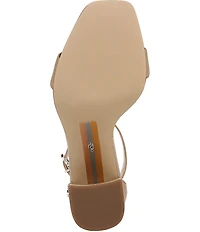 Sam Edelman Daniella Leather Ankle Strap Square Toe Dress Sandals