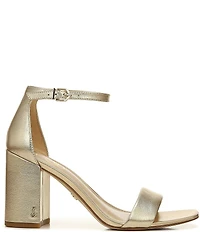Sam Edelman Daniella Leather Ankle Strap Square Toe Dress Sandals