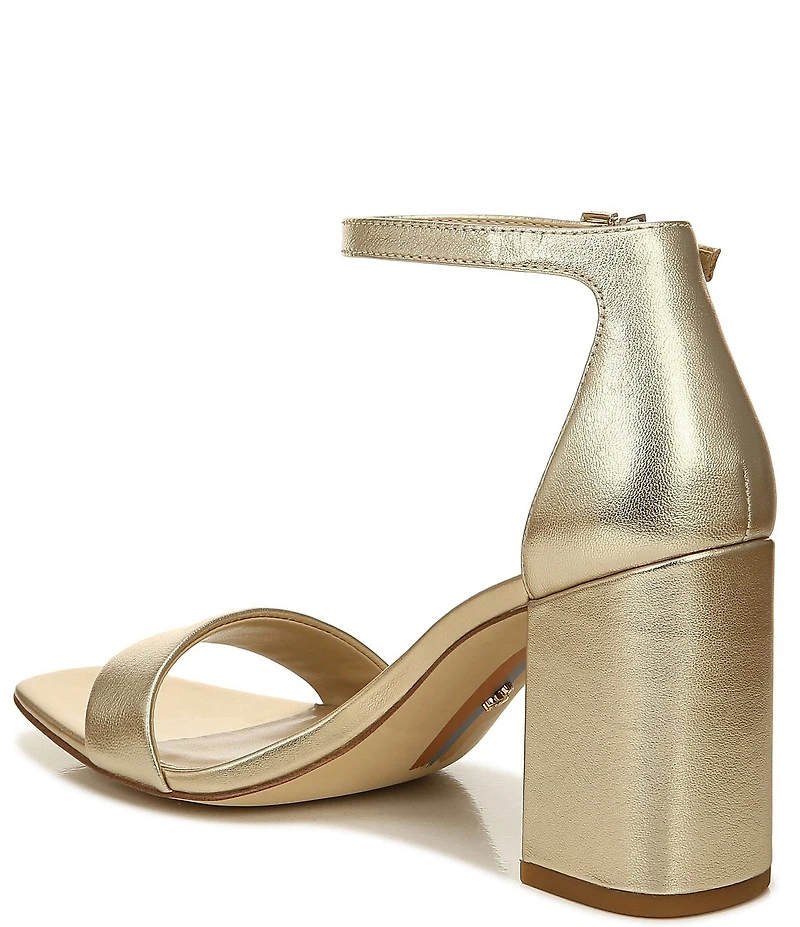Sam Edelman Daniella Leather Ankle Strap Square Toe Dress Sandals