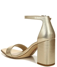 Sam Edelman Daniella Leather Ankle Strap Square Toe Dress Sandals