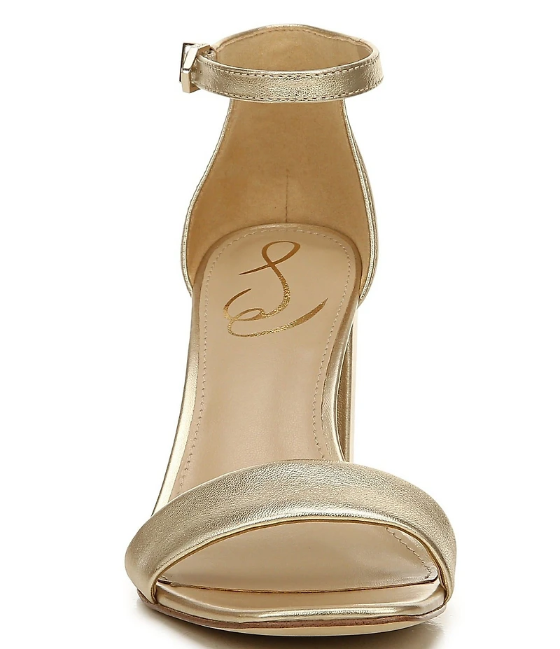 Sam Edelman Daniella Leather Ankle Strap Square Toe Dress Sandals
