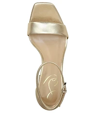 Sam Edelman Daniella Leather Ankle Strap Square Toe Dress Sandals