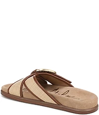 Sam Edelman Darla Basket Weave Multi Cross Buckle Hardware Slide Sandals
