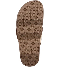 Sam Edelman Darla Basket Weave Multi Cross Buckle Hardware Slide Sandals