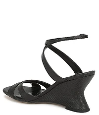 Sam Edelman Davi Raffia Ankle Wrap Wedge Dress Sandals