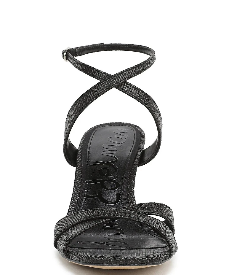 Sam Edelman Davi Raffia Ankle Wrap Wedge Dress Sandals