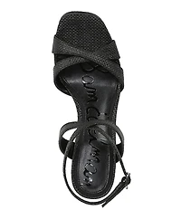 Sam Edelman Davi Raffia Ankle Wrap Wedge Dress Sandals