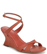 Sam Edelman Davi Raffia Ankle Wrap Wedge Dress Sandals