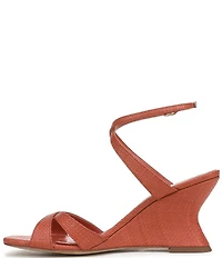 Sam Edelman Davi Raffia Ankle Wrap Wedge Dress Sandals