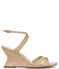 Sam Edelman Davi Raffia Ankle Wrap Wedge Dress Sandals