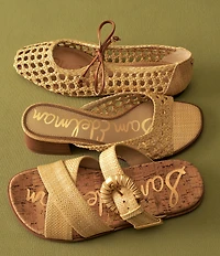 Sam Edelman Davi Raffia Ankle Wrap Wedge Dress Sandals