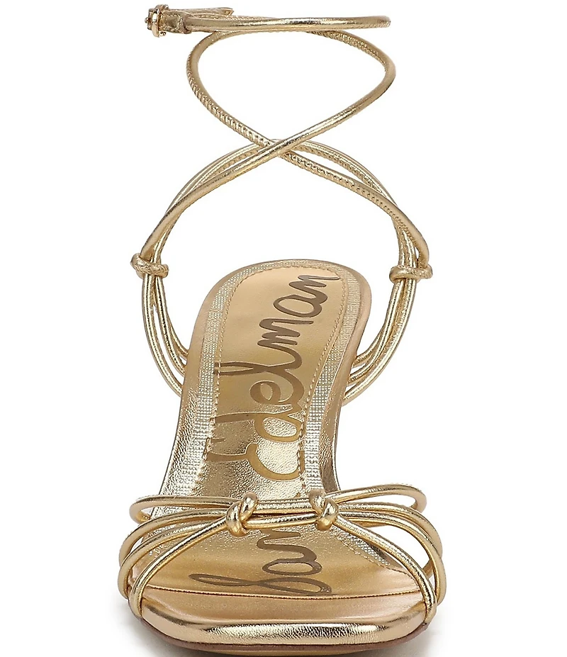 Sam Edelman Daxton Leather Ankle Wrap Wedge Dress Sandals