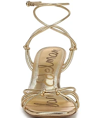 Sam Edelman Daxton Leather Ankle Wrap Wedge Dress Sandals