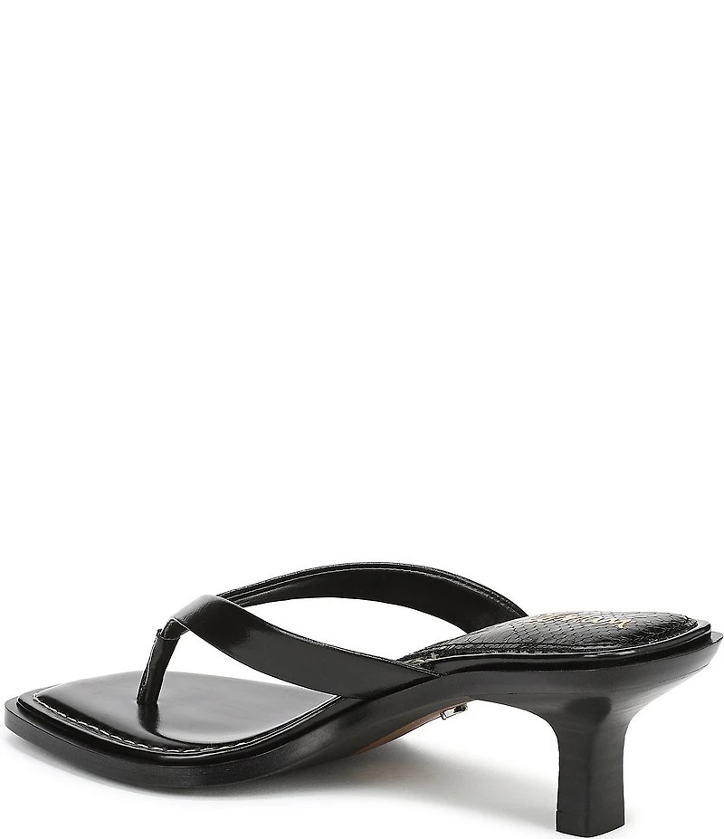 Sam Edelman Dollie Leather Kitten Heel Thong Sandals