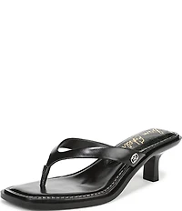 Sam Edelman Dollie Leather Kitten Heel Thong Sandals
