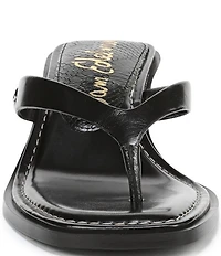 Sam Edelman Dollie Leather Kitten Heel Thong Sandals