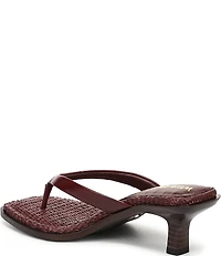 Sam Edelman Dollie Leather Woven Kitten Heel Thong Sandals