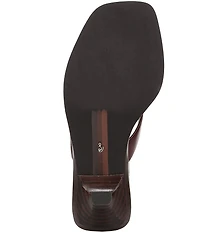 Sam Edelman Dollie Leather Woven Kitten Heel Thong Sandals